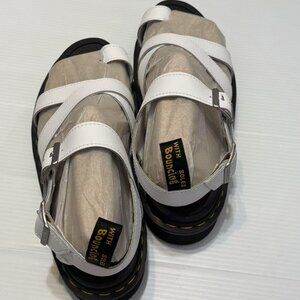 Dr. Martens Women's Voss II Iridescent Leather Strap Platform Sandals US10